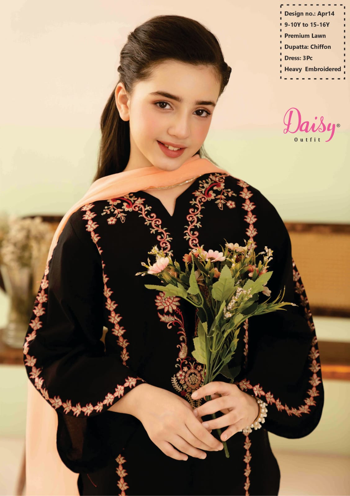 Daisy 3 piece embroidered dress