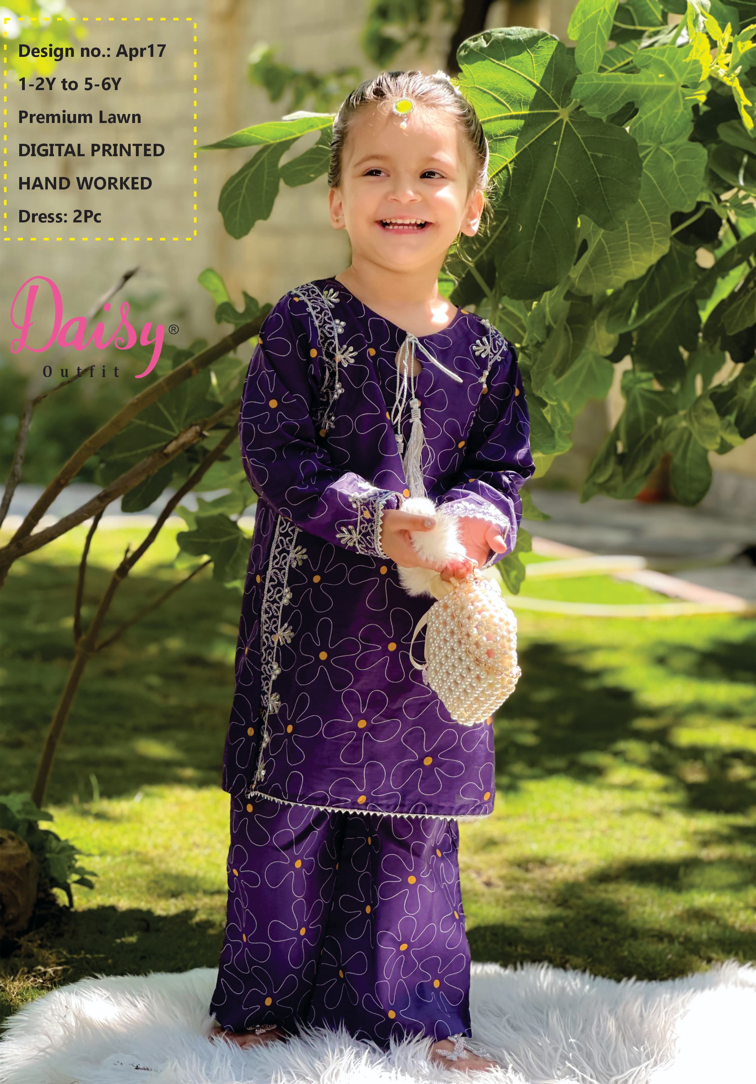 daisy 2 piece hand embelishment dress