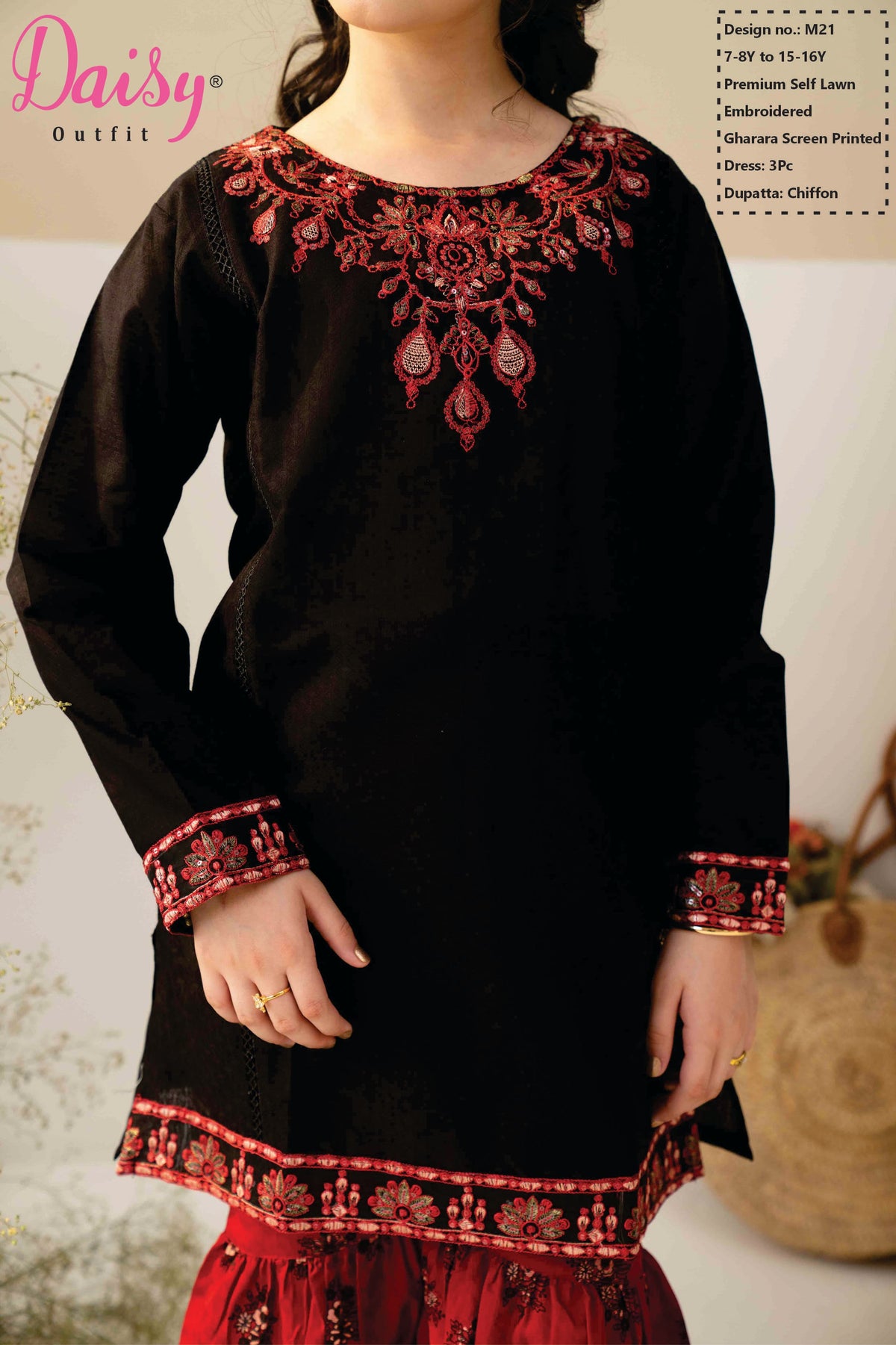 ✨ Design No: M21 – Premium 3 Piece Lawn Suit ✨