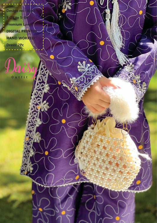daisy 2 piece hand embelishment dress